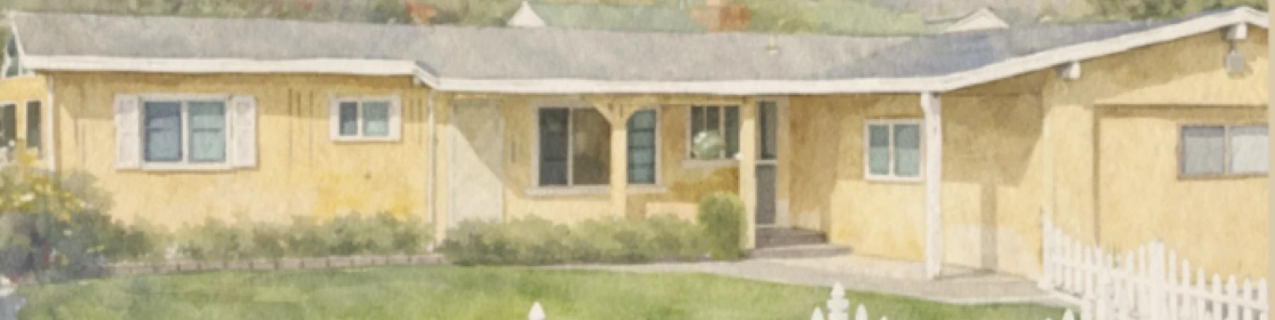 Watercolor rendering of the Shady Oaks Healthcare residence